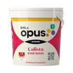 Birla Opus Calista Ever Wash Interior Emulsion Paint – Antifungal, Antibacterial, Superior Coverage, Long-Lasting Brightness, 5-Year Warranty 20 Litre