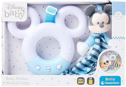 Clementoni Mickey-Sound & Color Lamp Projecteur Disney Baby veilleuse Musicale et Lumineuse-Peluche Lavable en Machine, 0 Mois et Plus, Caricature, 17397, Multicolore