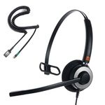 IPD IPH-160 Professional Monaural Noise Cancelling,Corded Call Center/Office Headset with U10P-S Bottom Cable Works with All Yealink,Snom,Panasonic & LG IP Phones