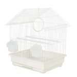 KCT Lima Small Exotic Portable Bird Cage Travel Box- White