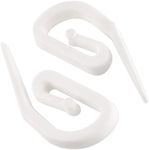 White Plastic Curtain Hooks | Hooks