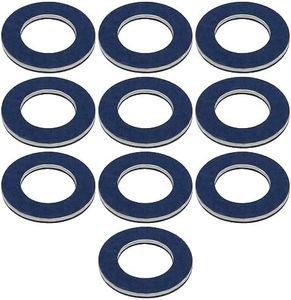 EMSea 10PCS Car Oil Drain Plug Gaskets 90430-12031 Aluminum Oil Crush Washer Seal Ring Oil Sump Washers 12mm ID 21mm OD 1.8mm Thickness