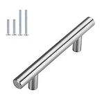 homdiy Cabinet Handles Brushed Nickel Drawer Handles - 96mm Cabinet Pulls Stainless Steel Door Pulls HD201BSS96 Cupboard Door Handles, 25 Pack