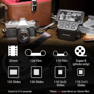 Magnasonic 24MP Film Scanner – Converts 35mm, 126, 110, Super 8 Slides