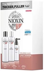 NIOXIN System 3 Trio Pack, Cleanser Shampoo + Scalp Therapy Revitalising Conditioner + Scalp & Hair Treatment (300ml + 300ml + 100ml), For Coloured Hair with Progressed Thinning