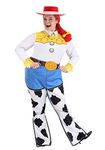 Fun Costumes Disney's Toy Story Jessie Dress for Adults Plus Size, Two Piece Patterned Cowgirl Halloween Outfit With Hat (4X)