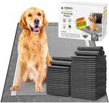 CROCI Charcoal Puppy Pads Large 28x34in Dog Pads, Activated Carbon Odor-Control Dog Pee Pads Absorbs Up to 8 Cups of Urine, Leak-Proof & Quick-Dry Dog Training Pads, Disposable (40 Counts)