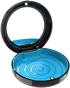 BVN Retainer Case with Mirror, Orthodontic Dental Case for Braces, Mouth Guard, Dentures, Teeth Aligner, Night Guard Container Storage Holder Black