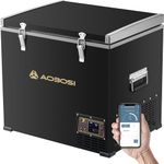 AAOBOSI Camping Fridge 60L,Car Fridge APP Control -20°C to 20°C, Car Refrigerator 12/24V DC and 100-240V AC for Campervan, Driving, Travel, RV, Outdoor, Picnic