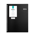 WallDeca Annual Weekly Planner, Weekly & Monthly Planner, Jan 2024 - Dec 2024 | Flexible Cover, Notes Pages, Twin-Wire Binding (2024 (15x20cm))