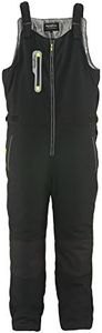 RefrigiWear Men's Extreme Softshell Water-Resistant Insulated High Bib Overalls - Black - Small