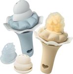 Moonkie Baby Fruit Feeder| BPA Free Silicone Infant Food Feeder | Two Sizes Pouches and Breastmilk Popsicle Molds for Cooling Relief | Baby Shower Gifts 4 Months+, 2 Pack