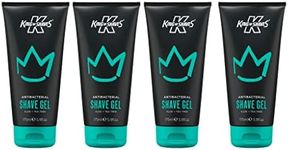 King of Shaves Antibacterial Shaving Gel for Men, Low Foam for A Precise Shave, Suitable for All Skin Types, Clear Shaving Gel For Men, 4x175ml