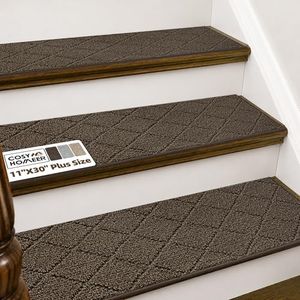 COSY HOMEER Stair Treads for Wooden Steps Indoor Non Slip 11"x30",15pcs