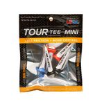 TOUR TEE CMC Design Mini Pack - Frictionless Golf Tees for More Distance & Consistent Yards - Reusable, Made w/Recycled Plastic and Virtually Unbreakable - Six 1.75” Short Golf Tees w/Rubber Tip