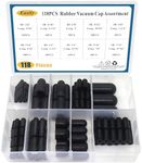 118 Pcs Vacuum Caps Assortment, 10 Sizes Rubber Vacuum Caps Kit,Vacuum Plugs Hose End Cap, for Carburetor, Manifold, Automotive, 3/16'' 5/16'' 7/32'' 1/4'' 5/32'' 3/8'' 1/8'' 1/2'' 5/8''