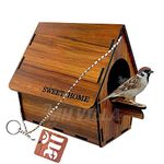 MH VILLA Bird House for Small Birds | Hanging Bird Nest for Garden,Balcony and Window | Suitable for Small Birds (Sparrow and Kingfisher etc) (1)