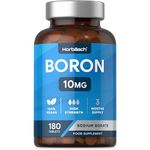 Boron 10mg | 180 Tablets | High Strength Supplement | Suitable for Vegans & Vegetarians | No Artificial Preservatives | by Horbaach