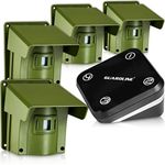 1/4 Mile Long Range Wireless Driveway Alarm w/Four Sensors Kit Outdoor Weatherproof Motion Sensor/Detector- Best DIY Security Alert System- Protect Home, Perimeter, Yard, Garage, Pool