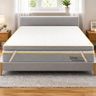 SleepSmith Orthopedic Mattress Topper - King Size 72"x70"x2" Inch, 2-in-1 Reversible Memory Foam & Graphite Infused Cloud Foam | Mattress Topper for Back Pain & Neck Pain Relief | 5 Year Warranty