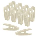 CLOSET ACCESSORIES Velvet Clips, 20 Pack, Durable Non- Breaking Material, Matching Hangers of Our Brand and Your existing Velvet Hanger, Suitable to Hang Many Types of Clothes. (Ivory)