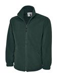 Adults Classic Full Zip Fleece Jacket Bottle Green XXL