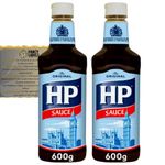 Brown Sauce Multipack with 2 Pack of HP The Original Brown Sauce 600g | Suitable for Vegetarians | No Artificial Colours, Flavours and Preservatives