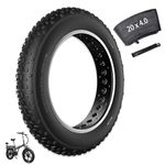 LEFELWEL 20x4 Fat Bike Tire Replacement, 20x4.0 Inch Electric Bicycle Snow Mountain E-Bike Tires, Folding Ebike Fat Tire Tubes and Tire Levers Compatible Wide Mountain Snow Bike Tires 1PCS