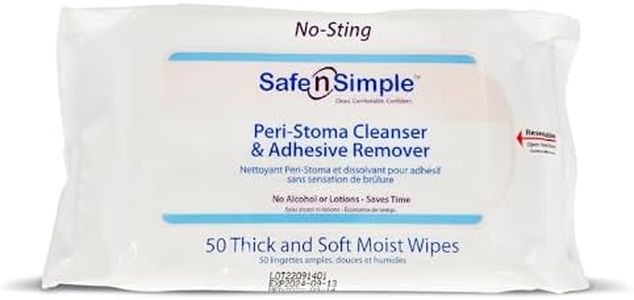 Safe n' Simple Adhesive Remover Wipes - 50 Large No-Sting Skin Prep Wipes Medical Skin Adhesive Remover - Adhesive Removing Wipes for Skin - Non-Alcohol