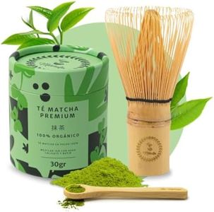 Matchaflix | Pack Experiencia Iniciación | Te Verde en Polvo | Pack de Té Matcha Premium 30 g., Chasen y Cuchara Bambú | Regalos Matcha