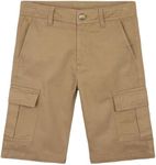 CityComfort Boys Cargo Shorts with Pockets, Breathable Cotton Summer Shorts (Beige, 11-12 Years)