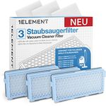 3 filters for Miele vacuum cleaners [Compact C1 & C2, Complete C2 & C3, S8340] - 3 HEPA filters + 3 motor filters for allergy sufferers against fine dust/odours [S4000, S5000, S6000 & S8000]