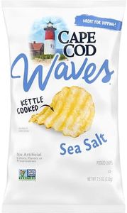 Cape Cod Potato Chips, Kettle Cooked Wavy Cut Sea Salt, 7.5 Ounce