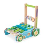 Melissa & Doug First Play Chomp and Clack Alligator Wooden Push Toy and Activity Walker | Pretend Play Developmental Baby Push Walker Toy For Toddlers Ages 1+