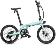 QUALISPORTS Voladors 20" Folding Electric Bike, 350W Motor, 20 MPH Max Speed, 32 Mile Range, 36V 7Ah Battery, 5 Pedal Assist Levels, 7 Speed Shifter, 38 Lbs Lightweight Foldable Ebike Women