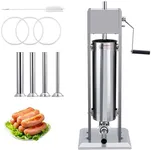 Sausage Stuffer, Manual 15LBS/7L Sausage Maker Machine, Meat Stuffer with Dual Speed, Stainless Steel Heavy Duty Sausage Filler with 4 Stuffing Tubes, for Commercial and Home Use