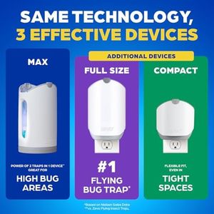 Zevo MAX Indoor Bug Catcher & Fly Trap – 2 Bases, 3 Cartridges, No-Mess