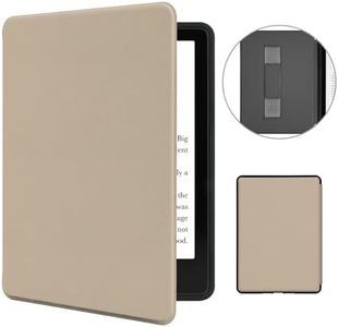 MOROCK Case for All-New 6.8" Kindle Paperwhite and Paperwhite Signature Edition (11th Generation, 2021 Released), Premium Lightweight PU Leather Cover with Hand Strap, Auto Sleep/Wake, Oat Coffee