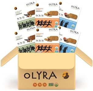 Olyra Breakfast Biscuits Crispy Variety Pack | Kids Healthy Snacks | Low Sugar, High Fiber, Plant-Based Protein Cookies | 4 Count (Pack of 6)