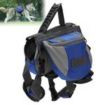 Dog Backpack Harness, Dog Pack Hound Travel Camping Hiking Backpack Saddle Bag Rucksack with Reflective Strip for Small Medium Large Dog(S)