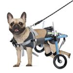 EMUST Adjustable Doggy Wheelchair, Sturdy Wheels for Dogs Back Legs, Lightweight Medium Dog Wheelchair for Handicapped Hind Legs Pet, Pink M