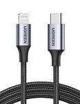 UGREEN USB C to Lightning Cable Braided MFi Certified Type C to Lightning Fast Power Delivery Charger Cord Data Sync Compatible for iPhone 14 Pro Max 13 12 Pro 11 Pro, XS XR, 8, iPad Pro 12.9, 6FT