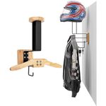 SYXLS Helmet Stand, Motorbike Helmet Stand, Helmet Holder Wall Mount Rotating Hat Bracket, Multiple Helmets Wall Mounted Motorcycle Frames, Motorcycle Helmet Display Racks, With Hooks