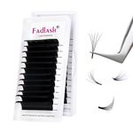 Fadlash Easy Fan Lashes DD Curl 0.05 15-20mm Mixed Length Russian Lashes Natural Look Self Fanning Eye Lashes Automatic Blooming Russian Eyelashes Extensions(0.05-DD-1520)