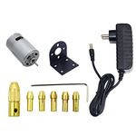 Electronic Spices Combo of Dc 12v 10000rpm 775 Motor, 7pcs of Electric Drill Chuck Set, One Bracket and 12v 1amp Adapter