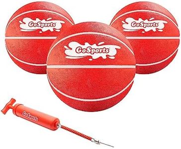 GoSports Swimming Pool Basketballs 3 Pack - Great for Floating Water Basketball Hoops, Choose Red or Blue Pool Basketballs