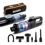 AGARO Cordless Car Vacuum Cleaner, Portable Handheld Vacuum for Car & Home, 16 kPa High Power Suction, 5000 mAh Rechargeable Battery, Steel HEPA Filter, LED Light, Multiple Nozzles HVC7799