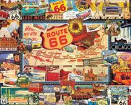 White Mountain 747 Route 66 Jigsaw Puzzle, Red, 1 EA