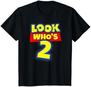 2 Year Old Birthday Party Theme Boys Girls Look Who's 2 T-Shirt