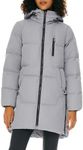 Orolay Women's Stylish Down Hooded Jacket with Two-Way Zipper Winter Down Coat Puffer Jacket Grey M